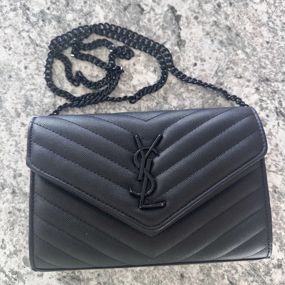 YSL Black Quilted Leather Shoulder Bag